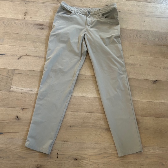 LULULEMON MEN'S BROWN CHINO PANTS SIZE 36 - Picture 1 of 7